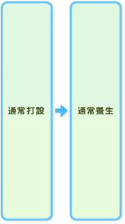 図解3：（図解1＋図解2）‐通常打設‐通常養生